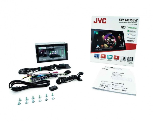 JVC KW-M875DBW 6,8' Doppel-DIN Media Receiver mit DAB+, Apple CarPlay &  Android Auto kabellos