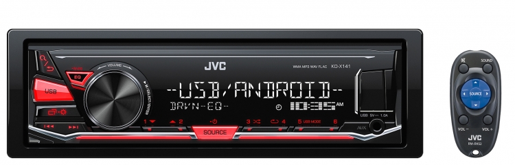 JUST SOUND best choice for caraudio Android Steuerung JVC KD-X141 4x50Watt Einbauset für Audi A3 8L MP3 USB Autoradio