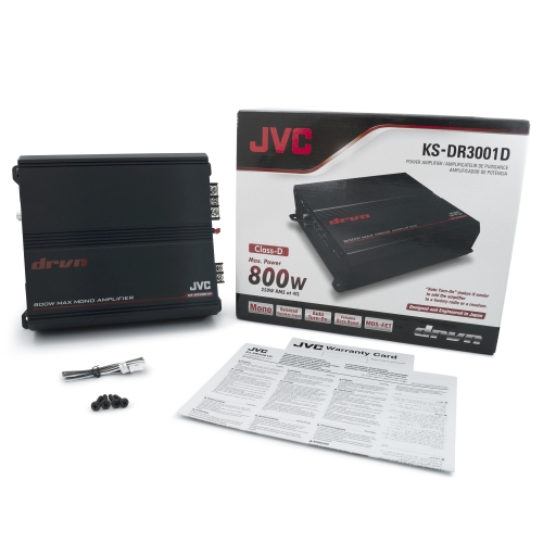 JVC KS-DR3001D 400W RMS Monoblock Class D Car Subwoofer Amplifier Car Audio Amp 