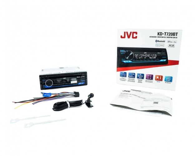 JVC KD-T702BT Autoradio CD/USB/Bluetooth Noir : : High-tech
